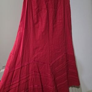 Marks & Spencer Vibrant Red Midi Skirt